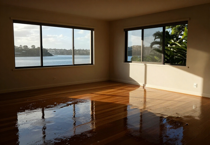 Flooded basement in St Leonards before restoration